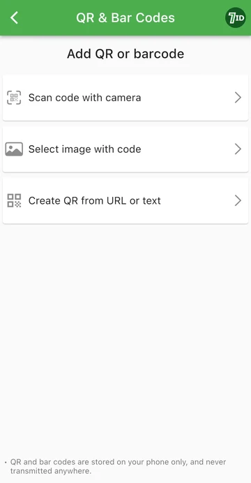 Приложение 7ID: Добавете QR или баркод