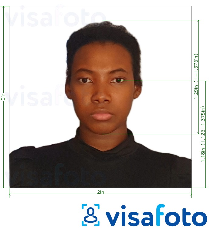 Багамын паспорт 2х2 инч Болоцоот зургийн жишээ