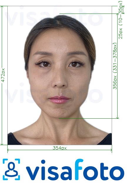 БНХАУ-ын пасспорт 354х472 пиксел Болоцоот зургийн жишээ
