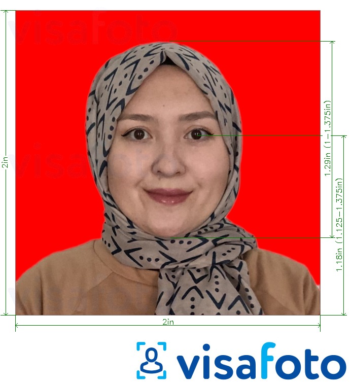 Индонез паспорт 51x51 мм (2х2 инч) улаан дэвсгэр Болоцоот зургийн жишээ