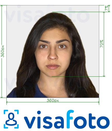 Энэтхэг OCI паспорт 360x360 - 900x900 пиксел Болоцоот зургийн жишээ