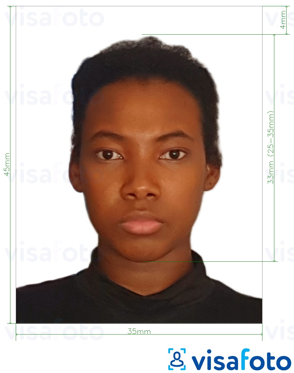 Ямайка паспорт 35x45 мм (3.5x4.5 см) Болоцоот зургийн жишээ
