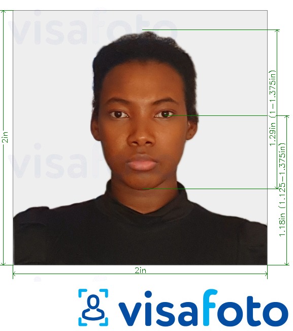 Кенийн паспорт 2х2 инч (51x51 мм, 5х5 см) Болоцоот зургийн жишээ