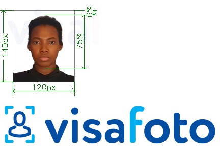 Нигерийн паспорт 120x140 пиксел Болоцоот зургийн жишээ