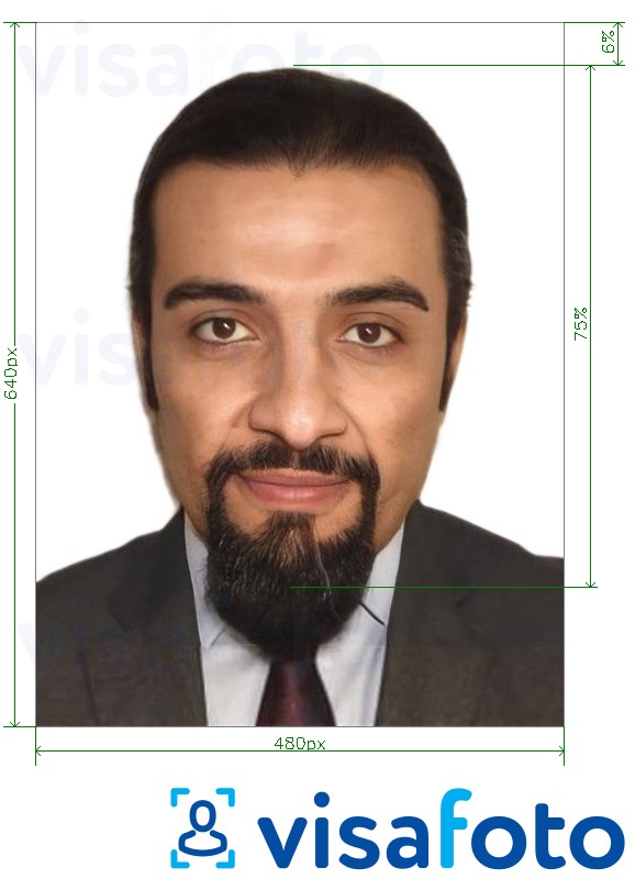 Саудын Араб иргэний үнэмлэх Absher 640x480 пиксел Болоцоот зургийн жишээ