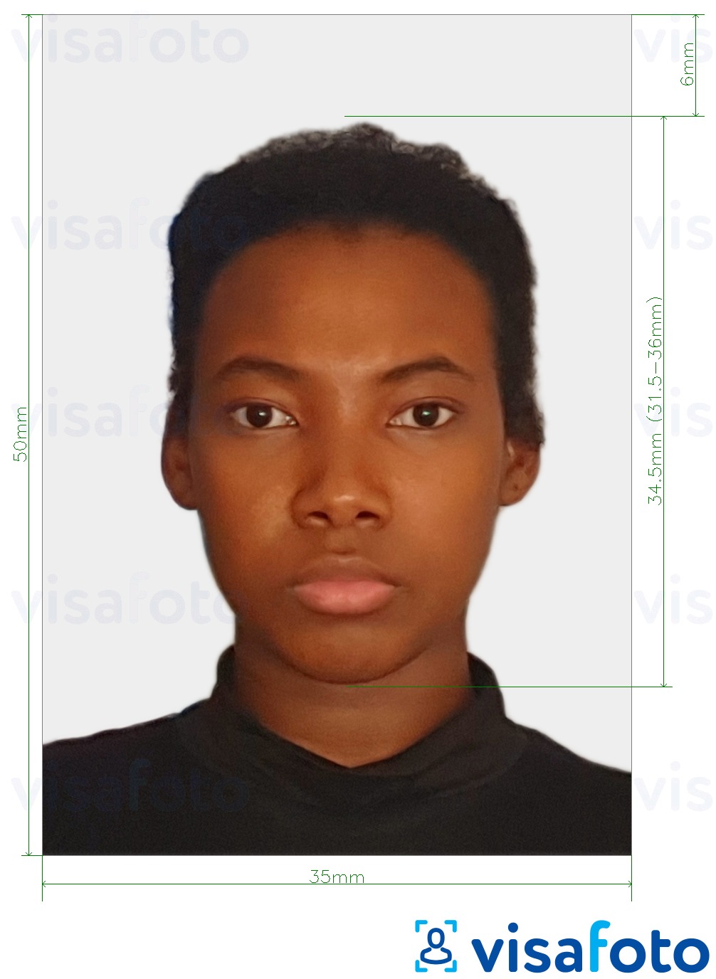 Суринамын гадаад паспорт 50x35 мм Болоцоот зургийн жишээ